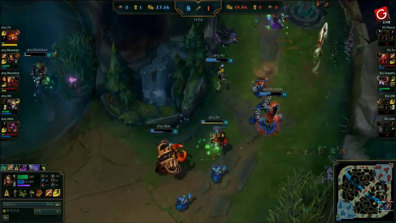 2016 2 26 AHQ vs XG  AHQ精彩DIVE 西門劫極限3連殺殘血逃脫