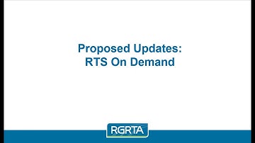 RTS On Demand Proposed Updates