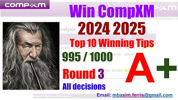 CompXM guide Round 3 - Top results 991/1000 - Step by Step guide - Round 3 - All decisions