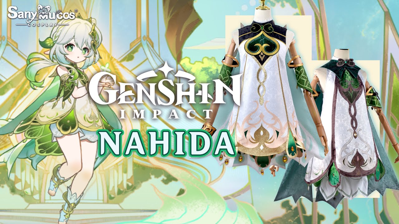 【SanyMuCos】Genshin Impact Nahida Cosplay Costume Plus Size Detail Show