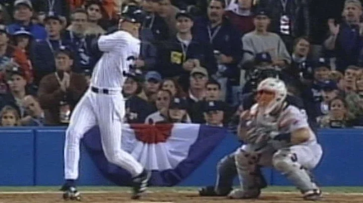 1998 WS Gm1: Ledee drives in two runs with a double