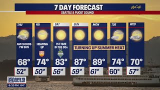 Seattle weather: Hot weekend ahead with temps in the upper 80s
