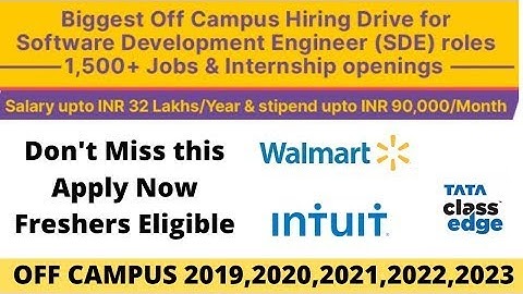 Biggest Off-Campus Drive Opportunity | 2019-2023 Batch Eligible | 20 Companies Hiring | Freshers Job