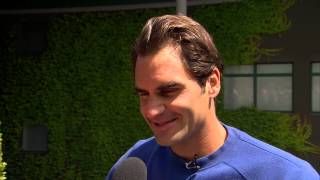 Roger Federer  interviews for the job of Wimbledon Champion