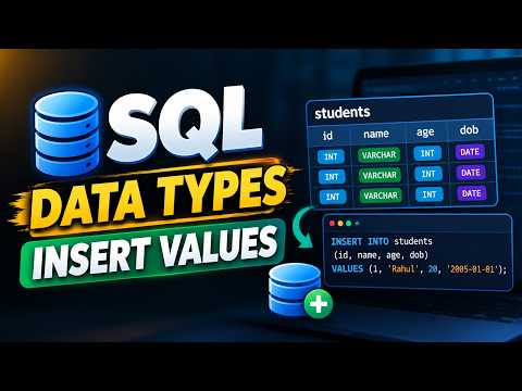 SQL Tutorial in Hindi #3 | Data Types & INSERT INTO in MySQL for Beginners