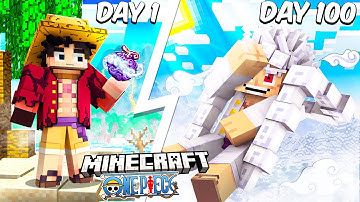 I Survived 100 Days as Luffy in One Piece Minecraft...