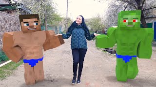 Real Life : Muscular wrestling - Minecraft Animation