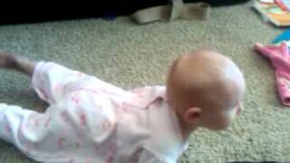 Abby crawling for the first time