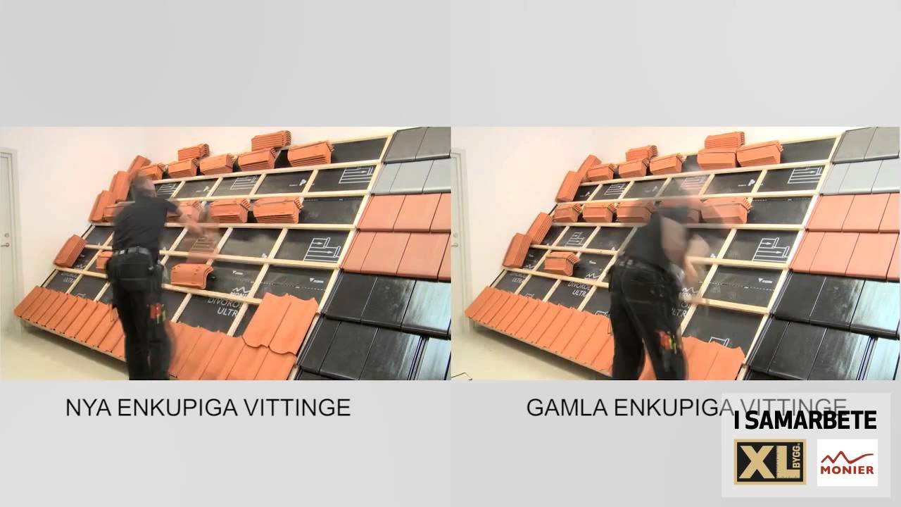 Nya enkupiga Vittinge tegelpannor (Monier) - YouTube