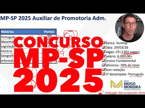 MP SP 2025 Auxiliar de Promotoria Administrativo: análise do edital e dicas de estudo