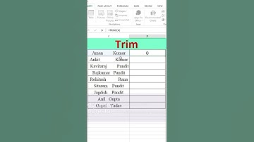 Using Trim Function in Excel l Trim Function l #viral l #trendingshorts