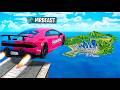 Jumping YOUTUBER CARS Across ENTIRE MAP in GTA!