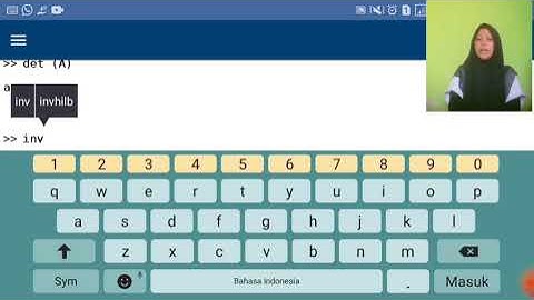 Cara menyelesaikan invers matriks menggunakan apk matlab dan manual - Aljabar Linear Elementer