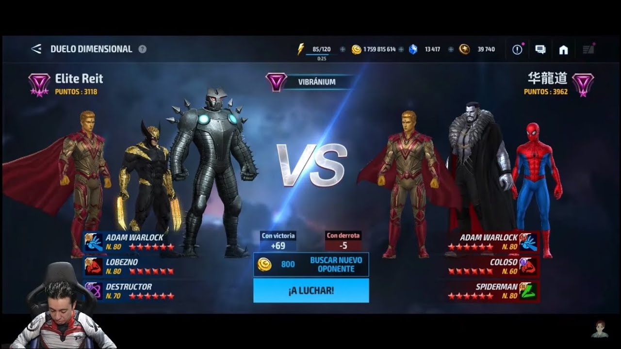 Marvel Future Fight Mejores Equipos Duelo Dimensional + Poder DESTRUCTOR VS Adam Warlock y Wolverin