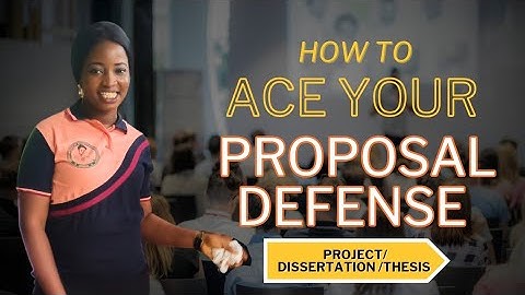 How To Ace Your Research Project/ Dissertation/ Thesis Proposal Defense || Project Series Prt 1