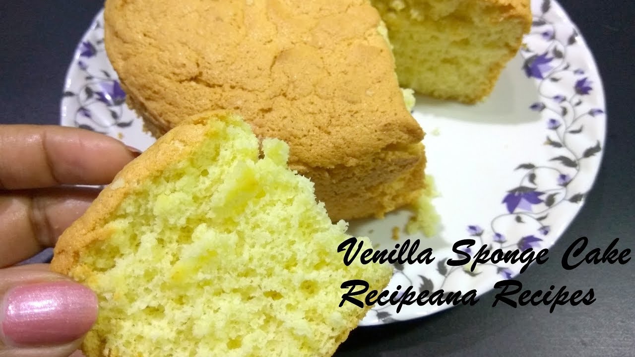 Vanilla Sponge Cake | Easy Basic Cake | Simple Sponge Cake Recipe ...