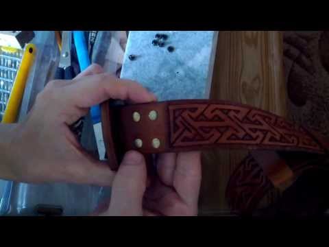 Кожаный ремень своими руками. Leather belt hand made. Часть 11. Дополнение про ошибку с клёпками. Кожаный ремень своими руками. Leather belt hand made. Часть 11. Дополнение про ошибку с клёпками.