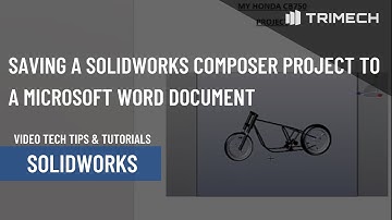 Saving a SOLIDWORKS Composer Project to a Microsoft Word Document