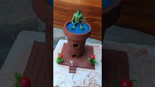 How to make beautiful miniature clay house 😱 #shorts #101