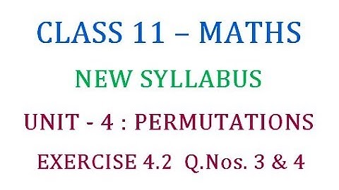 Class 11 Maths Unit 4 : Solved Problems in Exercise 4. 2 Part 2