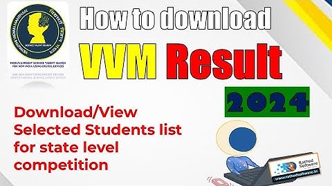 how to check vvm district level result 2024 | vvm selected students result for district level 2024