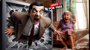 3D Pop out of MR Bean with AI Microsoft bing - Create For FREE - No Photoshop - Graphic Hub