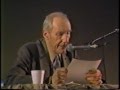 William S. Burroughs - Spoken Word + Interview Toronto 1983