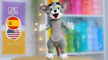 Tutorial de Tom: Parte 3 - Teje el rostro y los detalles finales a crochet Sub 🇺🇸🇪🇸 @gretawings