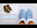 Como tejer Pantuflas en varios Talles para niños y adultos en crochet , ganchillo. Parte 2