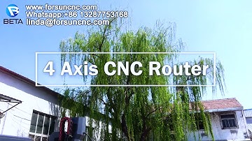 4 Axis CNC Router Machine with Oscillating Knife for Wood Carving