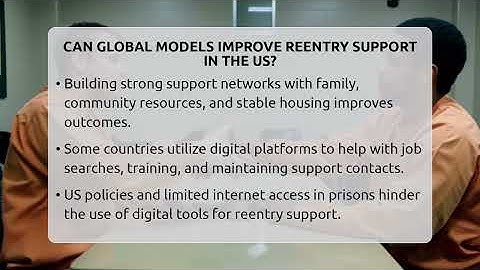 Can Global Models Improve Reentry Support In The US? - Jail & Prison Insider