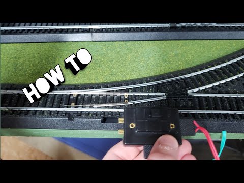 How to hook up you bachmann ez track switch - YouTube