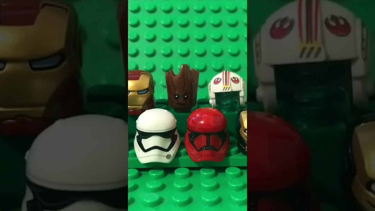 Epic LEGO helmet display