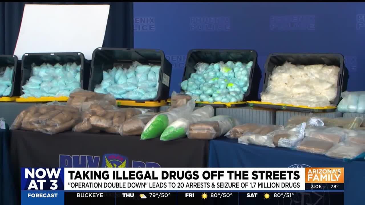Operation Double Down' nets 25 arrests, drug seizures around Phoenix -  YouTube