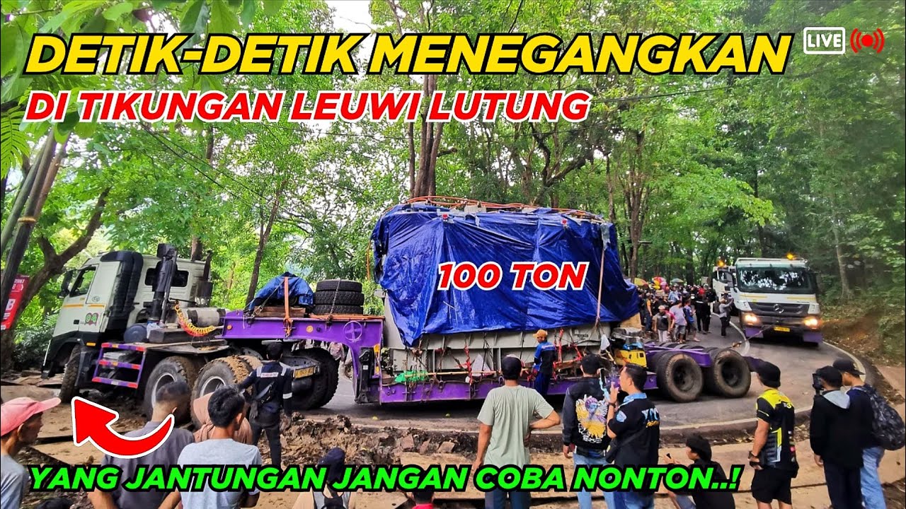 Detik-detik trafo viral melewati tikungan leuwi lutung cianjur selatan
