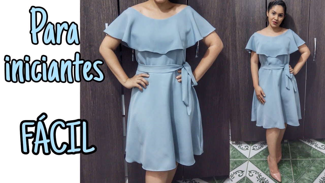 VESTIDO MUITO FÁCIL COM BABADO- SEM MOLDE