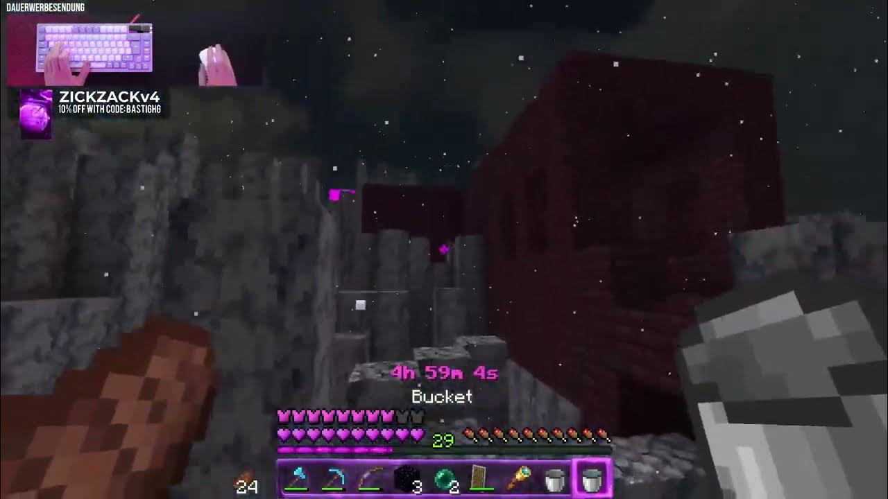BastiGHG macht Water MLG im Nether YouTube