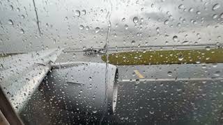 United Airlines 777300ER LOUD Rainy Takeoff from Sydney to SFO with amazing GE90115b sound