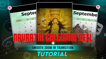 Navratri Calendar Reels Tutorials |How To Make Smooth Zoom In TransitionIn In Capcut| #instareeledit