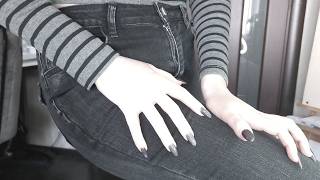 ASMR | Scratching jeans, fabric and texture