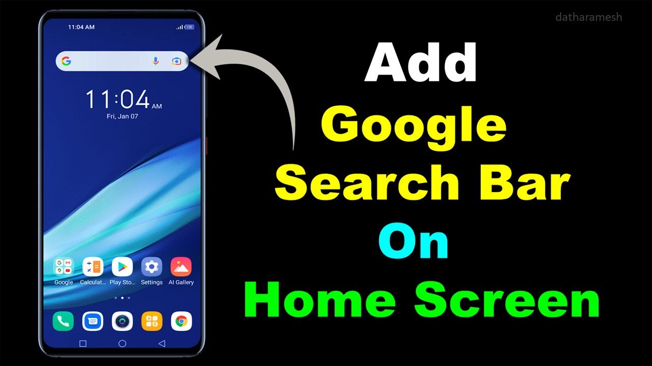 How To Add Google Search Bar To Home Screen YouTube How To Add Google Search Bar To Home Screen YouTube