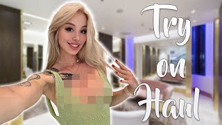 2024 Transparent Clothes Try on Haul | See through Dresses [4K]