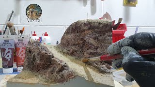 The Wolf DIORAMA TUTORIAL / How to make rocks and soil