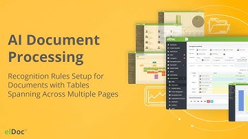 elDoc - Recognition rules setup for documents with tables spanning across multiple pages