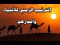 الترتيب الزمني للأنبياء وأعمارهم