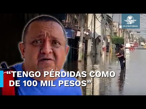 En Chalco, inundaciones