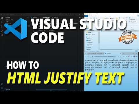 קוד HTML ב-Visual Studio כיצד ליישר טקסט