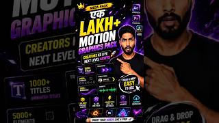 1 Lakh+ Motion Graphics Pack 🔥Creators ke liye next level assets 😱🚀 #shorts