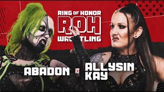 Abadon Vs Allysin Kay Honor Club Roh Apr 18 2024