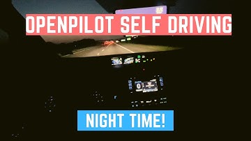 Openpilot 0.8.13 Self Driving Toyota at Night (Comma 2)